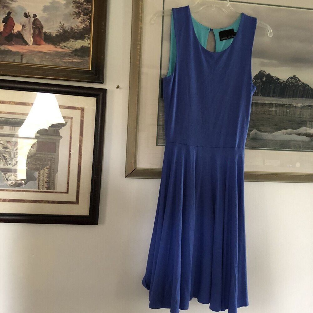 Cynthia Rowley Blue Sleeveless Dress Women’s Sz S A675